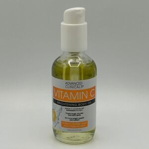 Advanced Clinicals Vitamin C Brightening Body Oil 3.8 fl oz NWOB Hydrate Massage